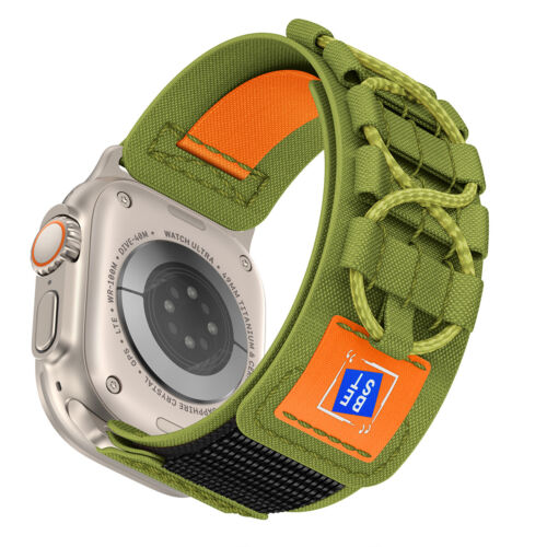 For Apple Watch Ultra Series 10 9 8 7 6 SE Wrist Strap Nylon Tactical Sport Band - Picture 12 of 13