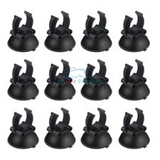AQUANEAT 12 Pack Aquarium Suction Cups with Clip Black for Aquarium Heater