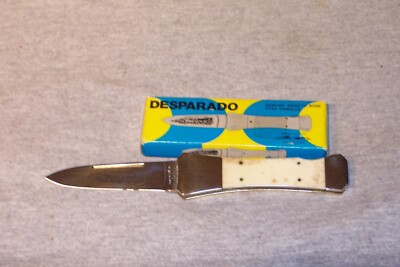 PARKER DESPARADO VINTAGE SMOOTH BONE STAG LOCKBACK KNIFE IN BOX MADE IN JAPAN