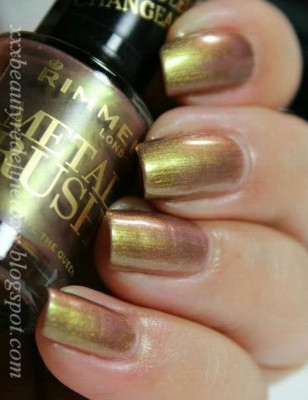 Rimmel Holographic Metal Rush Nail Polish #70 Gold Save The Queen *Discontinued*