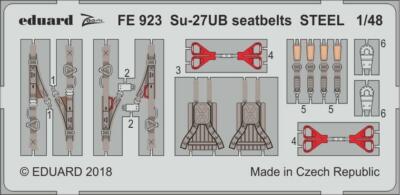 Eduard 1/48 Sukhoi Su-27UB Flanker-C Seatbelt STEEL (Hobby Boss) FE923