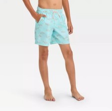 Boys' Sharks Printed Swim Trunks - Cat  Jack BlueSize S 6/7