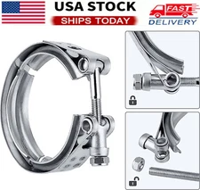 Exhaust Downpipe 3inch V-band Clamp 3" Male/Female Flange Kit SS304 stainless