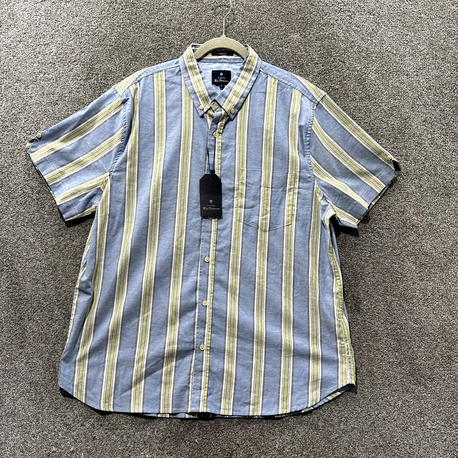 Ben Sherman Button Up Shirt Mens XL Blue Striped … - image 1