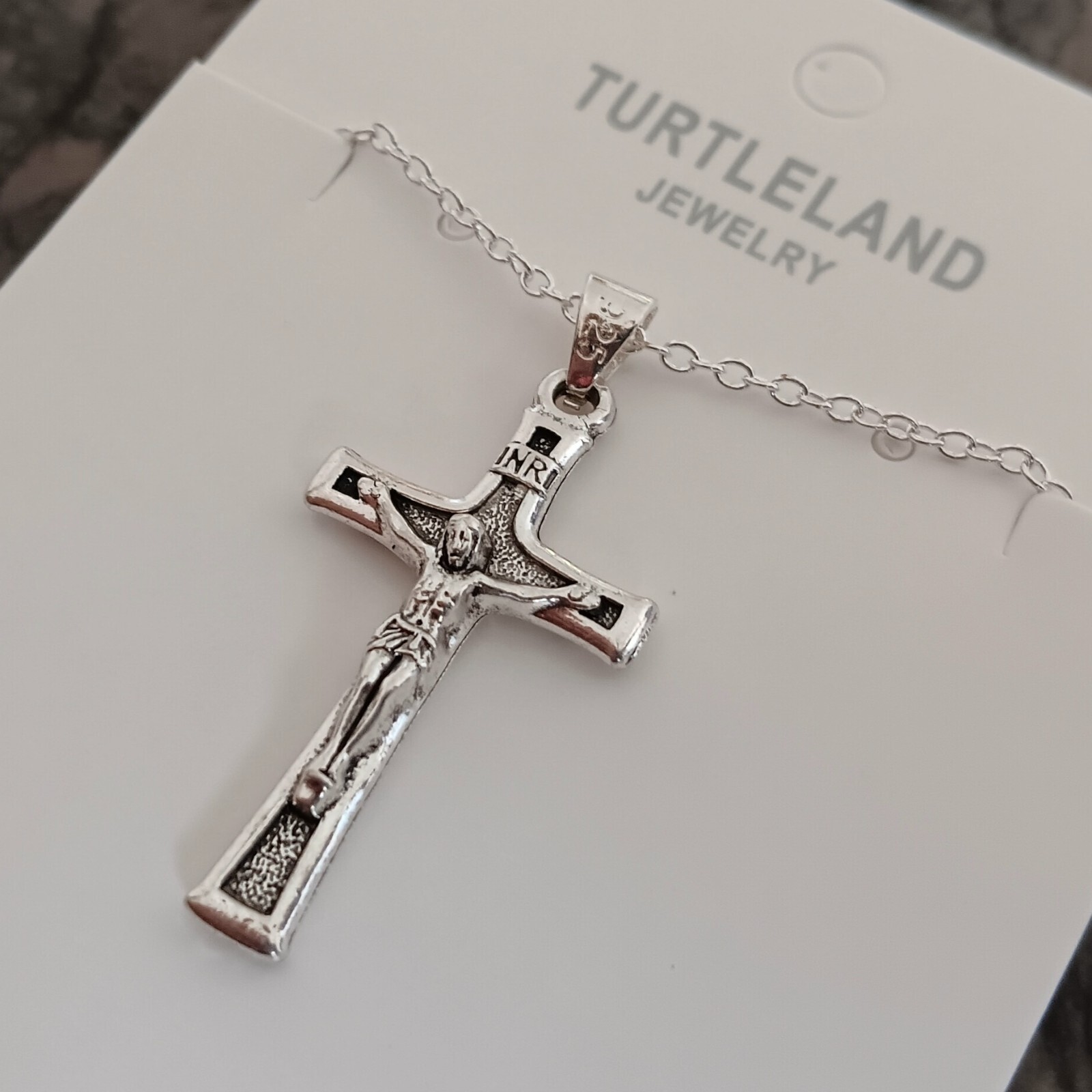 925 Sterling Silver 3D Christian Jesus Christ Cross Catholic Crucifix ...
