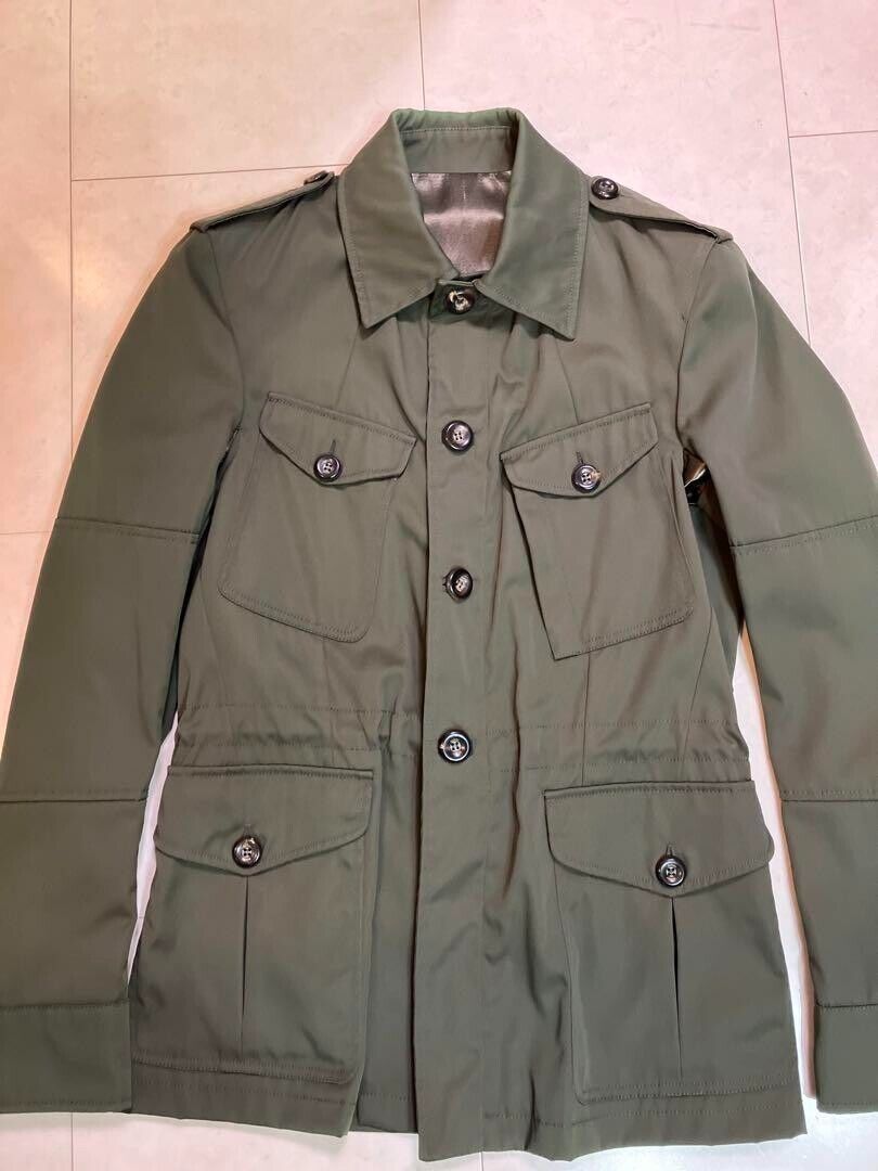 GUCCI Military Blouson Jacket mens Size 46 Dark Khaki Nylon GUCCI Military Blouson Jacket mens Size 46 Dark Khaki Nylon