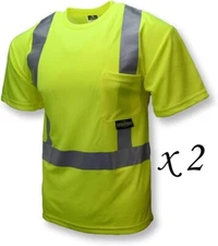 2 Radians ST11-2PGS Birdseye Mesh Hi-Vis Type R Class 2 Shirts - 2X