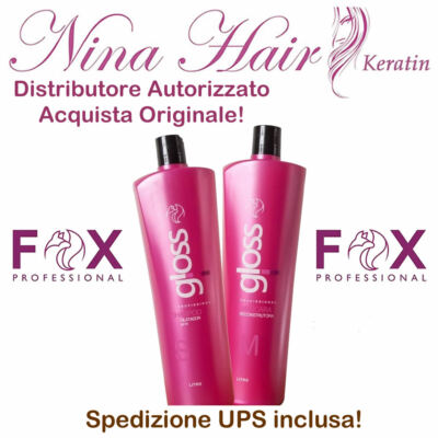 Keratin Treatment Hair Brazilian Fox Gloss 2 X 1000 ML. Kostenloser Versand F...