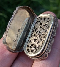 Antique Silver Vinaigrette - By Frederick Mason 1862 Birmingham Victorian FINE