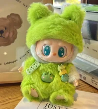 Labubu Super Cute Fuzzy Frog Froggy 2 Pce Costume Clothes (Doll Not Included