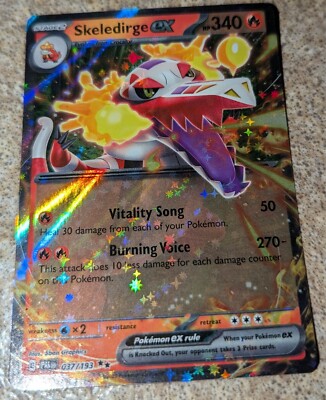 skeledirge pokemon card value ex Premium Collection Listed cards may have imperfections. Skeledirge ex RR 020/073 SV1a