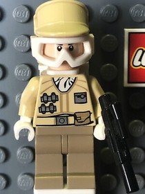 Star Wars Hoth Rebel Trooper W/ Gun Backpack Hat Glasses Lego Minifigure 8083