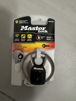 Master Lock M40XKAD Magnum Heav Duty Stainless Steel Discus Padlock with Key