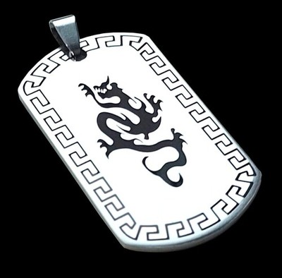 Edelstahl-Anhänger Drache Fantasy Drachenanhänger Sternzeichen Drachen-Schmuck
