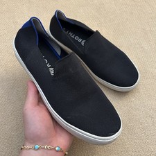 Rothys The Original Knit Slip On Black Sneakers Shoes Size 8