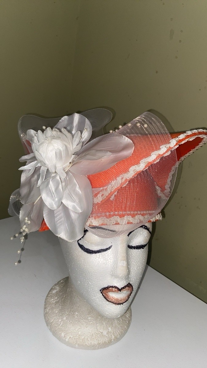 Fancy Vintage Orange Church / Dress Hat | eBay display picture 1