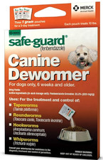 2 PACK SafeGuard Fenbendazole Powder Canine Dewormer Tapeworm Roundworm Hookworm