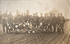 POST-WWI GERMAN FREIKORPS MARINEBRIGADE EHRHARDT in WILHELMSHAVEN PHOTO POSTCARD