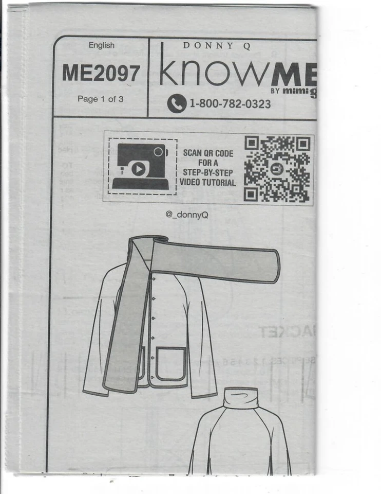 McCall's know ME Sewing Pattern ME2097 Men's Jacket w/Scarf by: Mimi G. 44-52 - Image 3 of 4