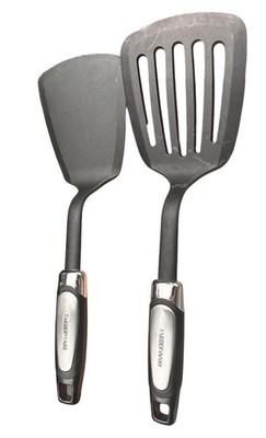 Farberware Professional Nylon Turner/Spatula Duo   Black Handle, 2 Pack