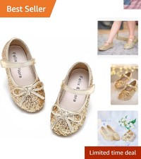 Toddler Flower Girl Dress Shoes - Girl Ballet Flats Party School Shoes Wedding