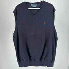 Vintage Polo Ralph Lauren Pima Cotton Exclusive Decoration Sweater Vest Size XL