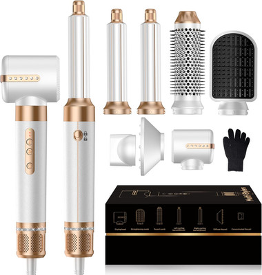 Blow Dryer Brush 7 in One，Autowrap Curling Wand, 110,000 RPM High-Speed Negative