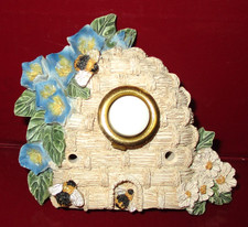 VTG Lighted Doorbell Button Cover Plate Vicki Lane Beehive Decor Beekeeper Hive