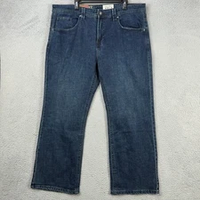 T.K. Axel Jeans Slim Boot Mens 40X30 Blue Dark Washed Stretch 5 Pocket Denim NEW