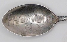 Antique Sterling Silver Souvenir Spoon Phoenicia, New York