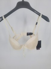 Calvin Klein Bra Womens 32C Ivory Lace Push Up Plunge Bridal Limited Edition NWT