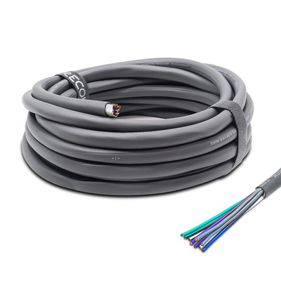 20-Feet 9-Conductor Speaker Cable, 18AWG Pure OFC, Ultra-Flex and Easy Peel Jack