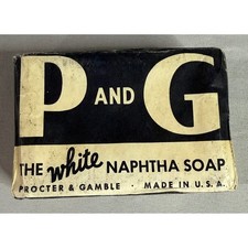 Barra de jabón de nafta blanca vintage P and G Procter & Gamble hecha en utilería de EE. UU.