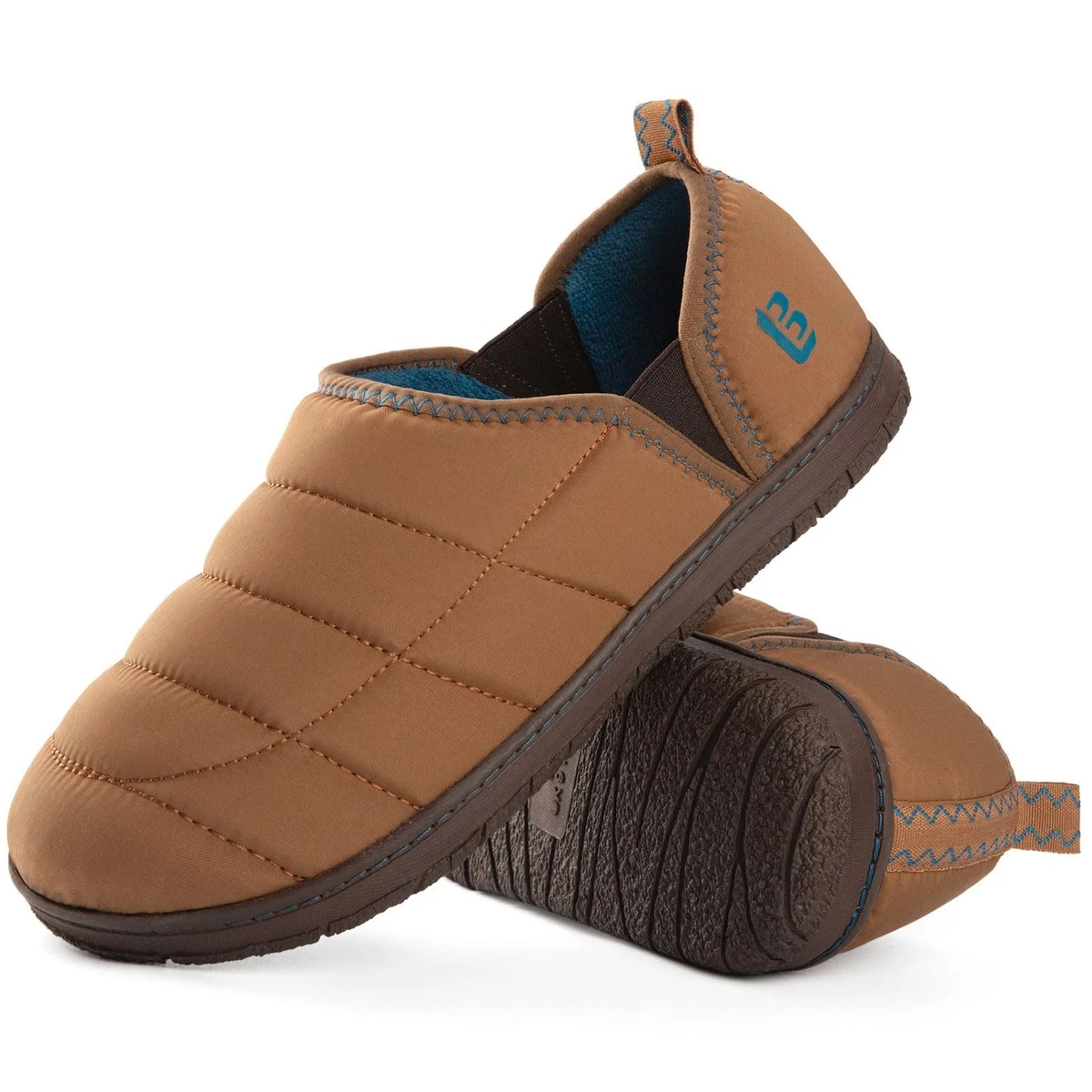 Men’s Two Tone Memory Foam Slippers - Slip On Indoor/Outdoor House Loafers LongBay Men main image 2