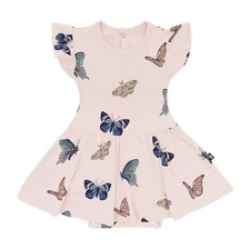 *NWT* Kyte Baby 3T Twirl Bodysuit Dress In Blush Butterfly