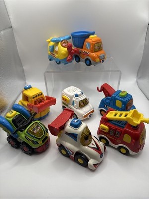Vtech Toot Toot Fahrer Fahrzeug Konvolut X8 Drucktasten Rennwagen Planierraupe Abschleppen