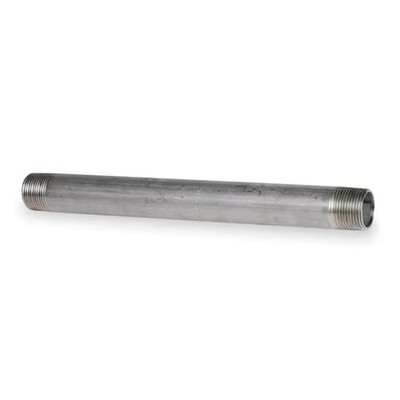 1'' Mnpt X 11'' Tbe Stainless Steel Pipe Nipple Sch 40, T4bnf15