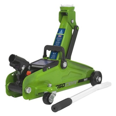 Sealey 1050CXHV Trolley Jack 2 Tonnen kurzes Gehäuse - Hi-Vis