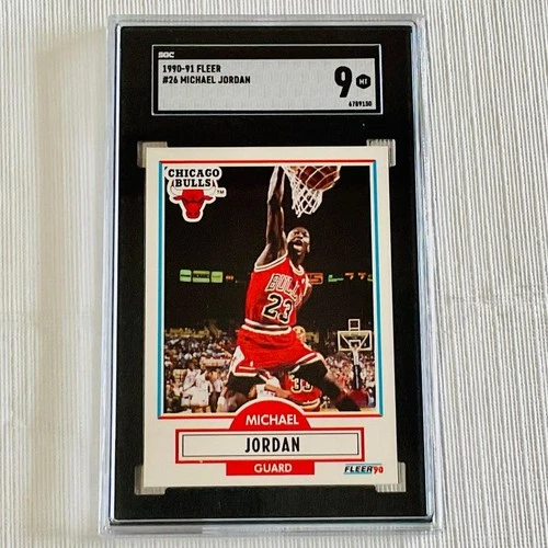 Michael Jordan 1990/91 Fleer Card #26 Graded SGC 9 MINT!! Iconic Card!!!  NICE!!