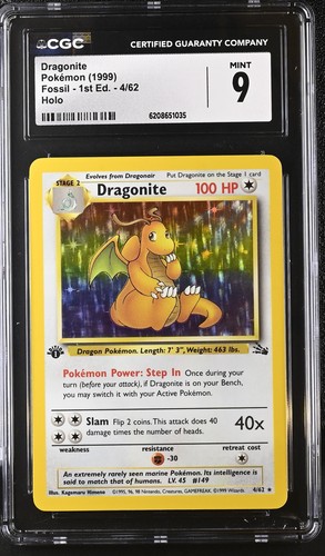 Dragonite (1st Edition) graded CGC 9 for sale on eBay