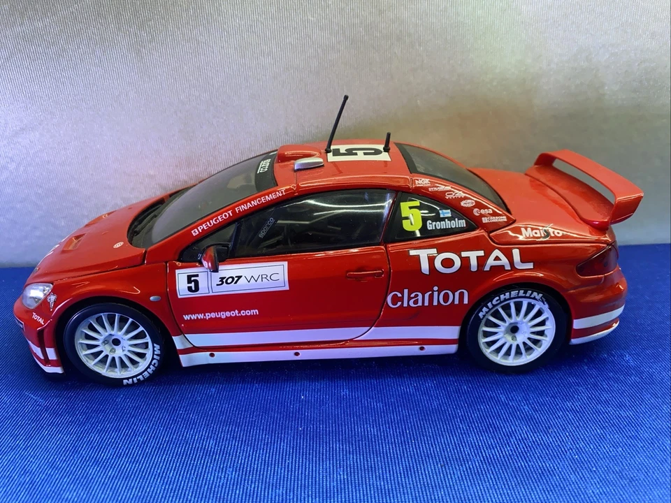 COCHE LOVELY HOT WHEELS 1:18 PEUGEOT 307 WRC RALLYE MONTE-CARLO 2004 MAISTO - Immagine 4 di 4