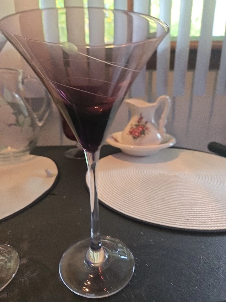 Juego de 2 vasos Martini Lenox Toscana Temporadas Grabados Remolino 9" Foto 2 de 4