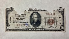 1929 $20 The Anglo & London Paris National Bank of San Francisco, CA