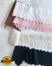 OTGMGCB 5 Yards 4.2in Beige Cotton Eyelet Lace Trim