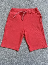 Lindex Kids Organic Cotton Slub Jersey Red Shorts Boy Girl 6-8 Years 122/128
