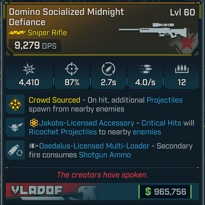 Borderlands 4 MIDNIGHT DEFIANCE SNIPER   JAKOBS  SHOTGUN AMMO TWITCH DROP