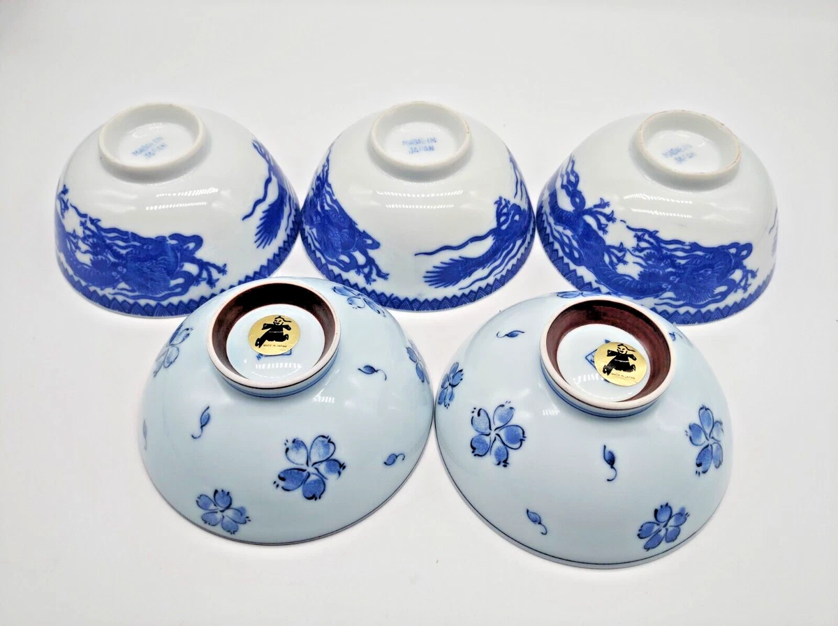#SE1790# Porzellan Reisschale Suppenschale (5 Stück) guter Zustand Japan