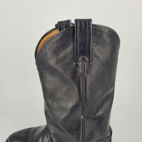 Tony Lama Black Cowboy Western Boots Style 6156 Size 10 D - Picture 5 of 12