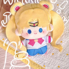 10cm Anime Sailor Moon Plush Doll Usagi Tsukino Hanging Toy Keychain Pendant