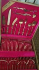 Vintage 140+ piece bronze nickel Flatware set by T Seng & Co. of Thailand